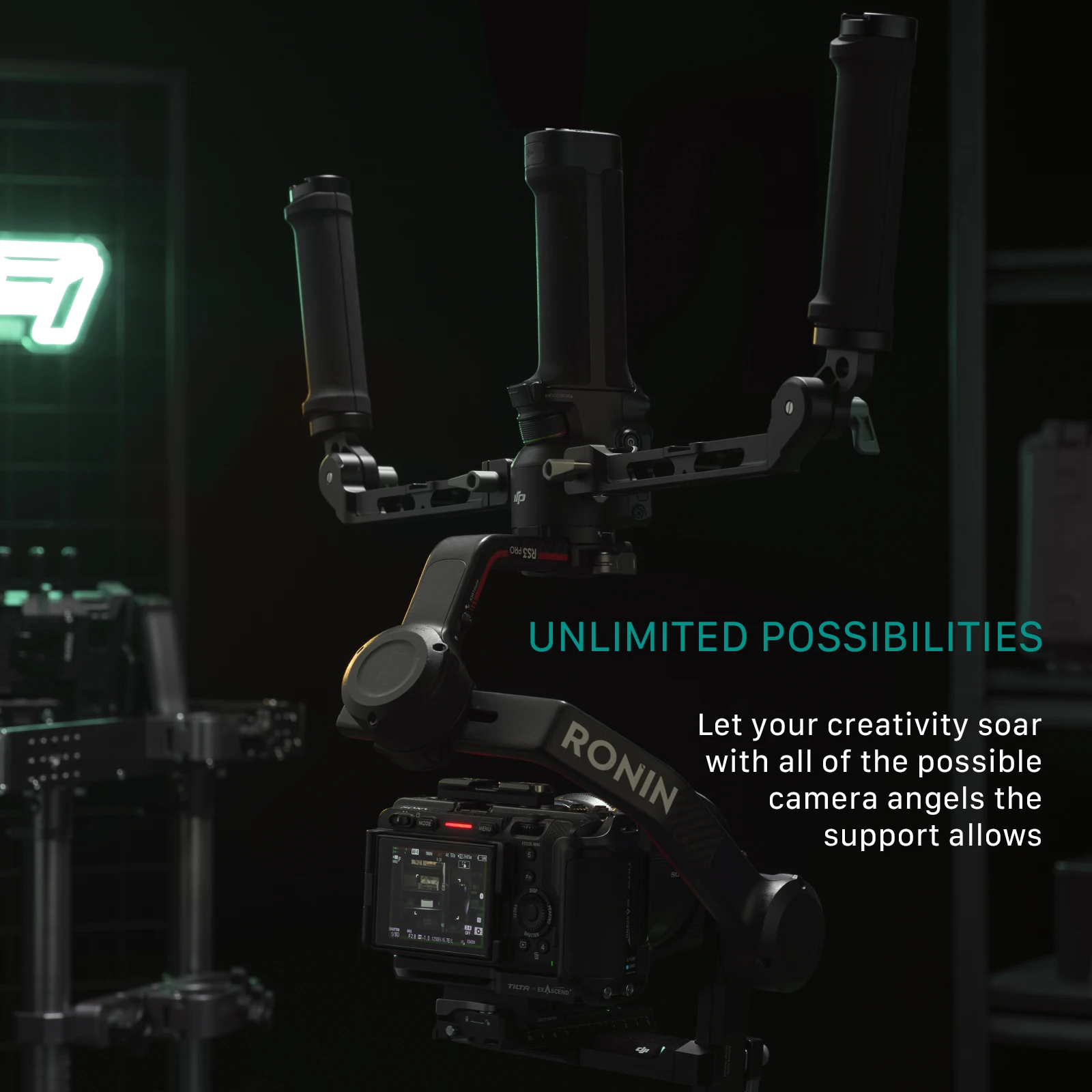 TILTA TGA-DHB2 кронштейн с двумя ручками для DJI Ronin RS2 / RS3 pro Handheld Gimbal комплект стрельбы |