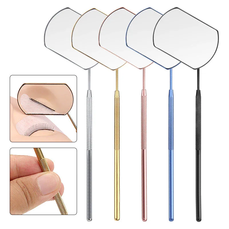 Veyes Inc Multifunction Eyelash Extension Mirror Veyelash Magnifying Beauty Long Handle Mirror For Checking Eyelash Grafting