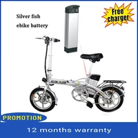 silver fish 24v 10ah 12ah 15ah 17ah19 2ah 500w 750w 1000w seat tube li ion battery for electric bike bicycle e scooter fast ship