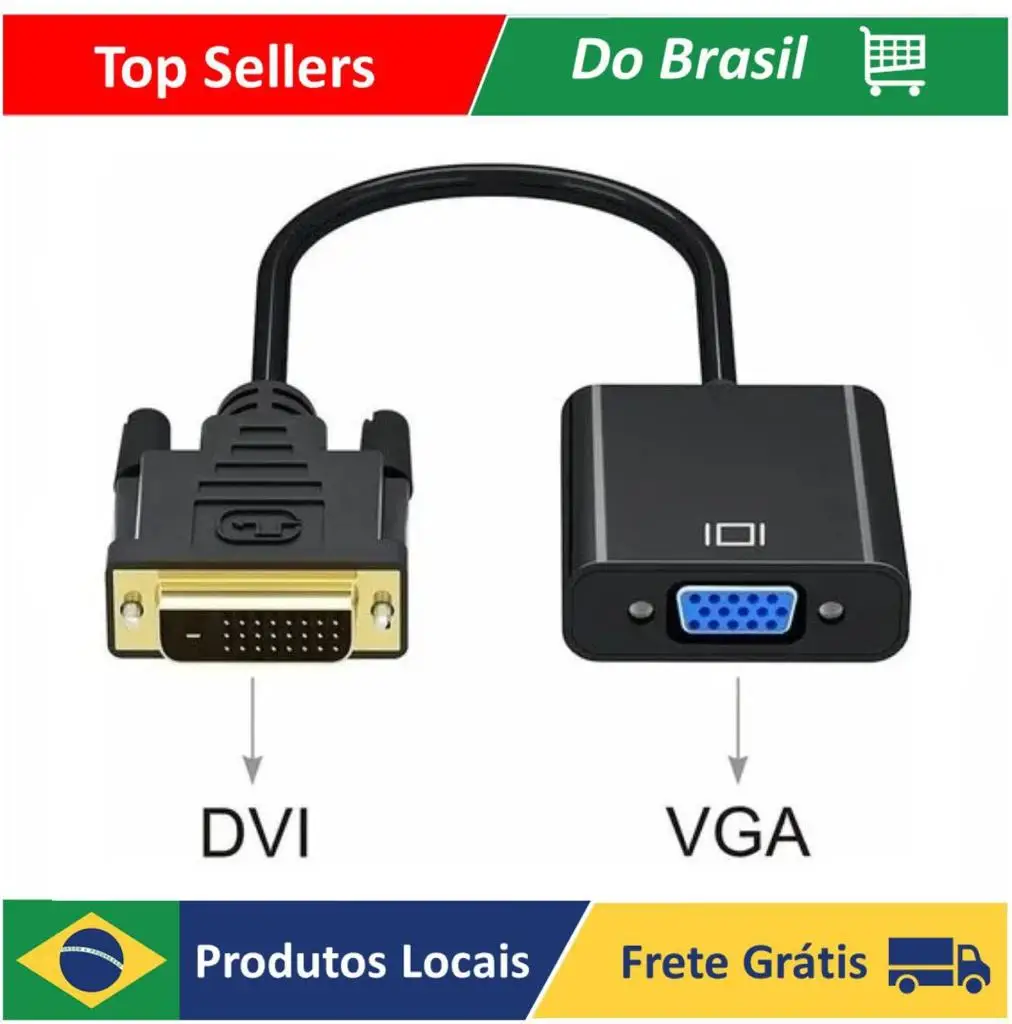 

Male Dvi-D Adapter Converter P/ Vga 15 Pin Female