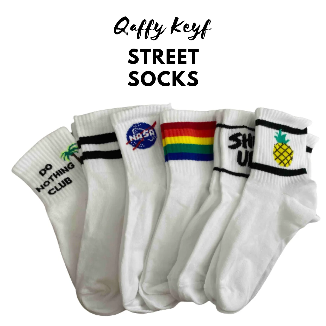 Street Socks 6 Pcs 80% Cotton, 17% Polyamide 3% Elastane Unisex Standard Organic Knitted Summer And Winter Sport Breathable
