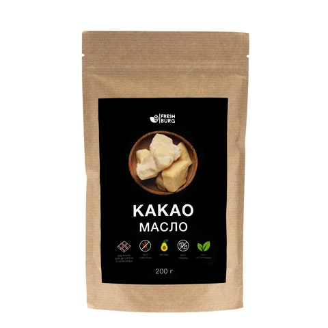 Какао-масло натуральное Freshburg (пищевое, косметическое) 200 г - изображение