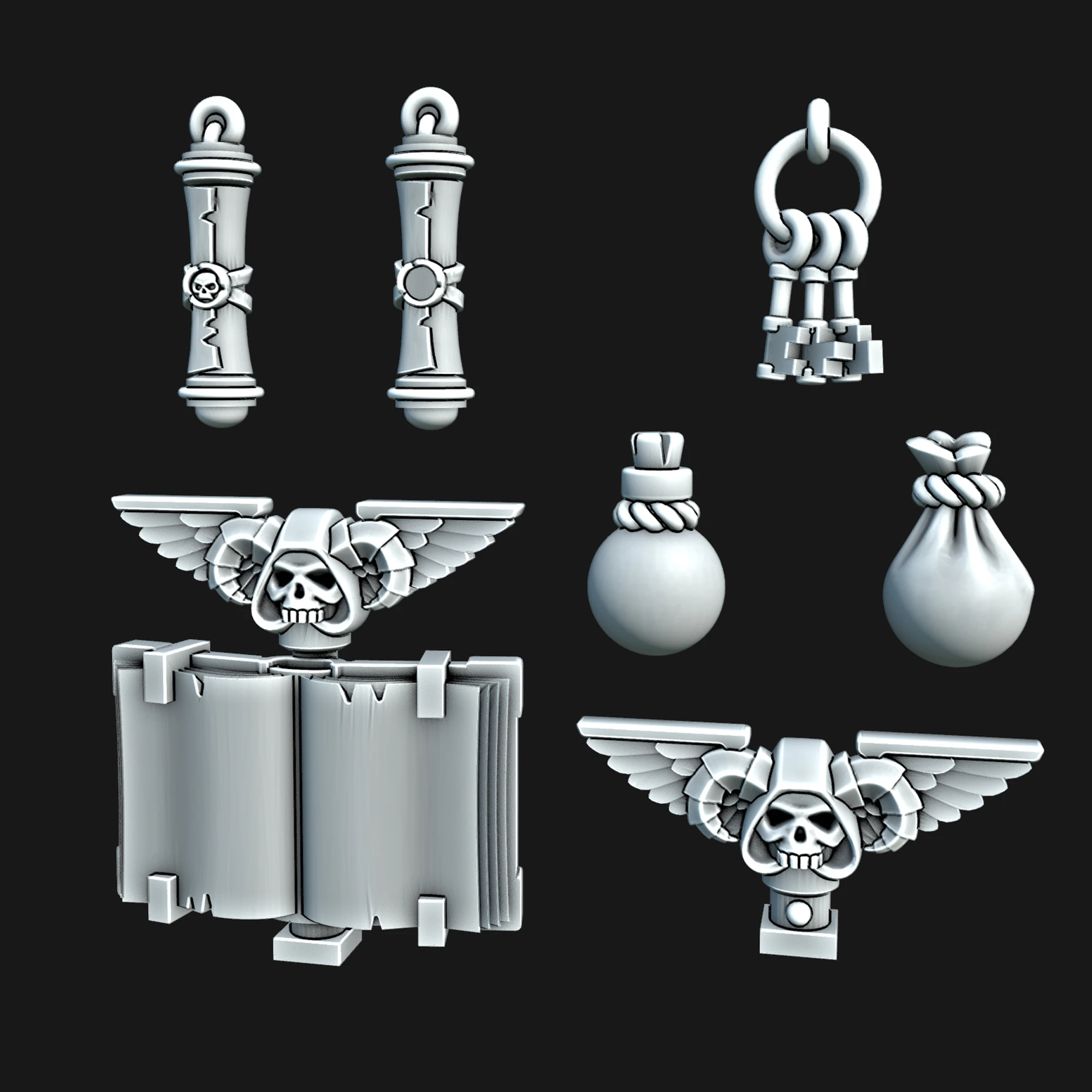 Набор битцев для космодесантника библиария Warhammer 40k серого цвета  размер 40мм | AliExpress
