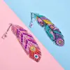 2022 NEW 5D DIY Special Shaped Diamond Painting Leather Bookmark Diamond Embroidery Craft Tassel Book Marks for Books Gifts 4