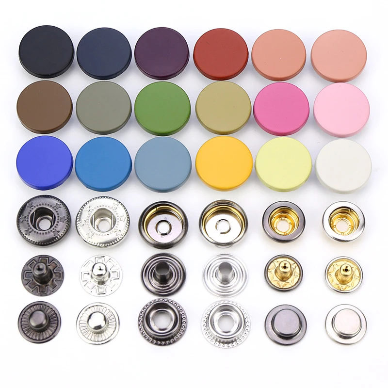 

10Pcs/Lot Sewing Accessories Metal Snap Button For Clothing Jacket Sew Color Spray Paint Craft Supplies Wholesale Free Shipping