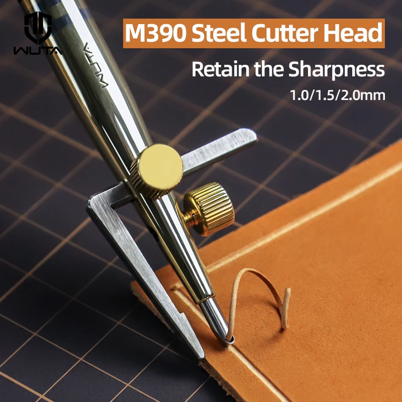 Pаспродажа WUTA профессиональный набор инструментов 3 в 1 для кожаных насадок M390 стальная головка с регулируемой кромкой для сшивания скребков DIY кожаные...