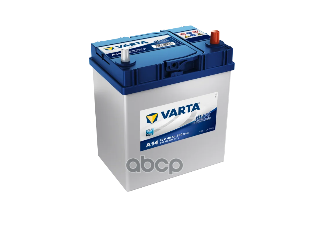 Аккумуляторная Батарея Blue Dynamic [12v 40ah 330a B00] 187x127x227mm; Полярность 0 [-/+]; Тип