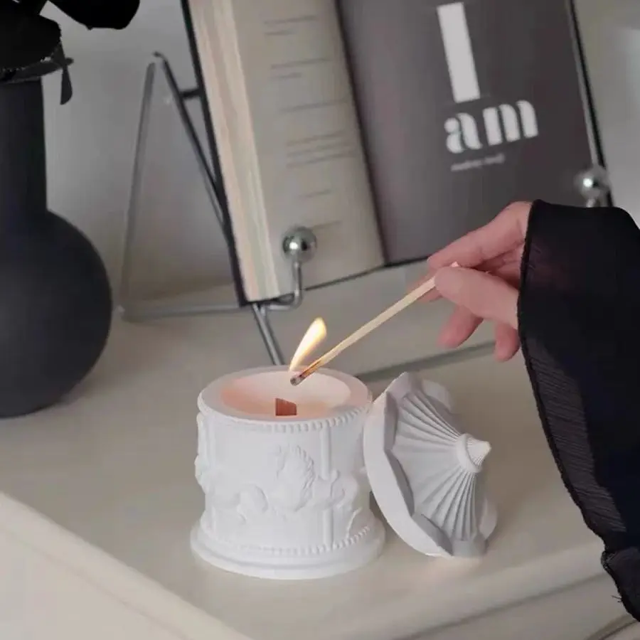 Силиконовые формы в виде карусели для украшений зернистой бетонной форма банка