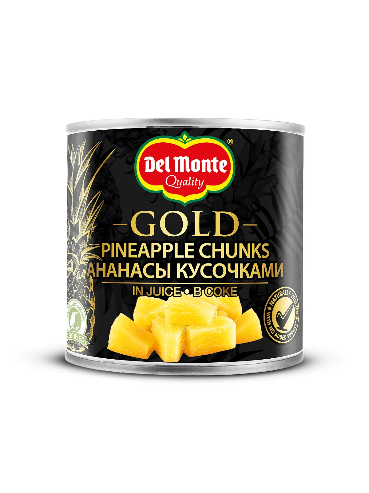 6 штук Ананасы Del Monte Gold кусочки