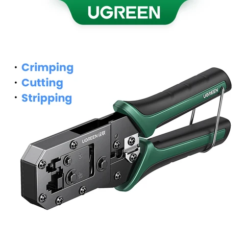 UGREEN RJ45 Crimper Tools RJ45 Crimping Pliers for CAT6/7/8 Ethernet Lan Cable Network Cutter Stripper Plier Multifuntion Tool