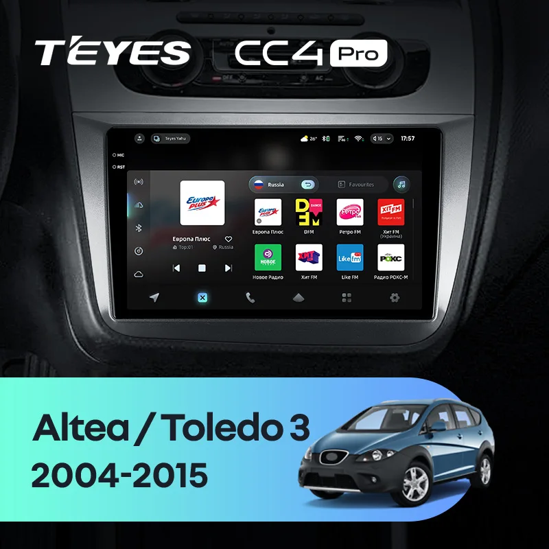 Фото TEYES Тиайс CC4 PRO Штатная магнитола For Сеат Альтеа 5P  Толедо 5P For Seat Altea 5P Toledo 5P 3 2004 - 2015 LHD RHD автомагнитола 2 DIN DVD GPS CarPlay Android Auto мультимедиа автомобиля головное Android магнитола №2