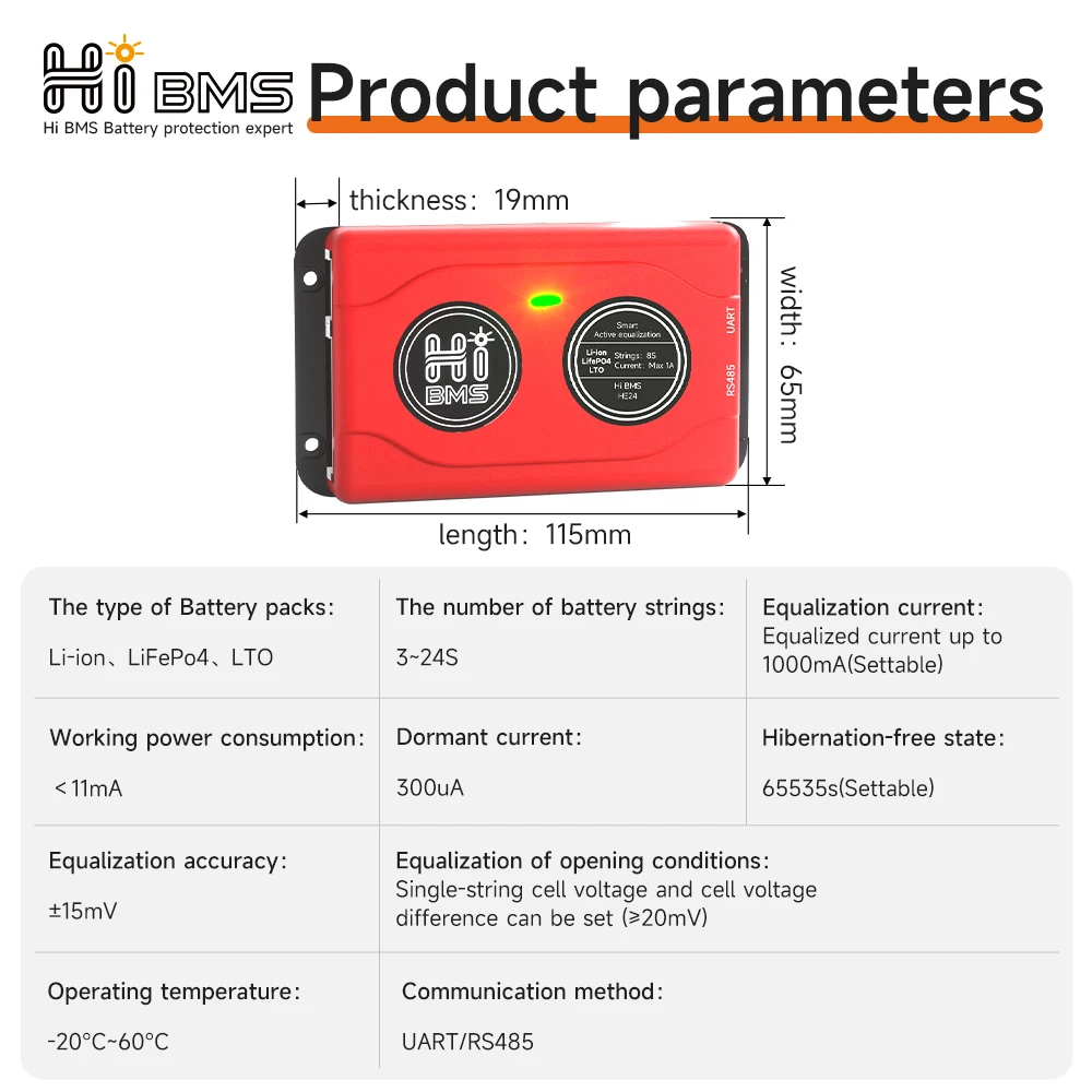 Умный активный балансир LiFePO4 эквалайзер Bluetooth для батареи 3S 4S 7S 8S 10S 13S 14S 16S |