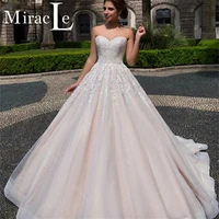 gorgeous sweetheart wedding dresses for women a line belt wedding gown for bride lace appliques backless 2022 vestidos de novia