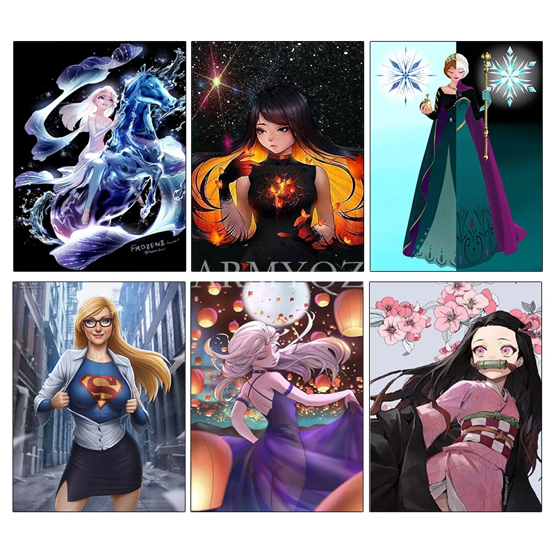 

Алмазная картина Disney Aisha, мультяшный портрет, Круглая Мозаика из страз, вышивка крестиком, искусство, декор «сделай сам» для детской комнаты