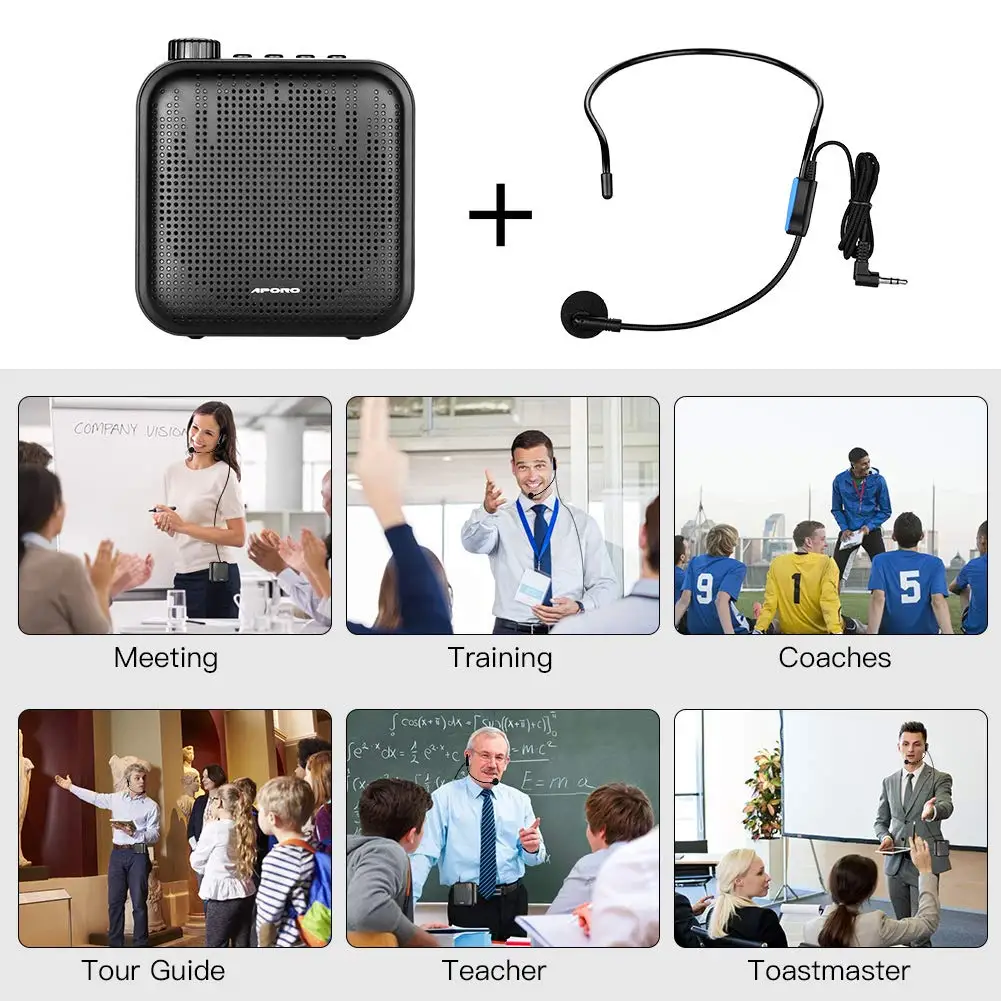 Портативный усилитель голоса Мегафон миниатюрный звуковой динамик с микрофоном