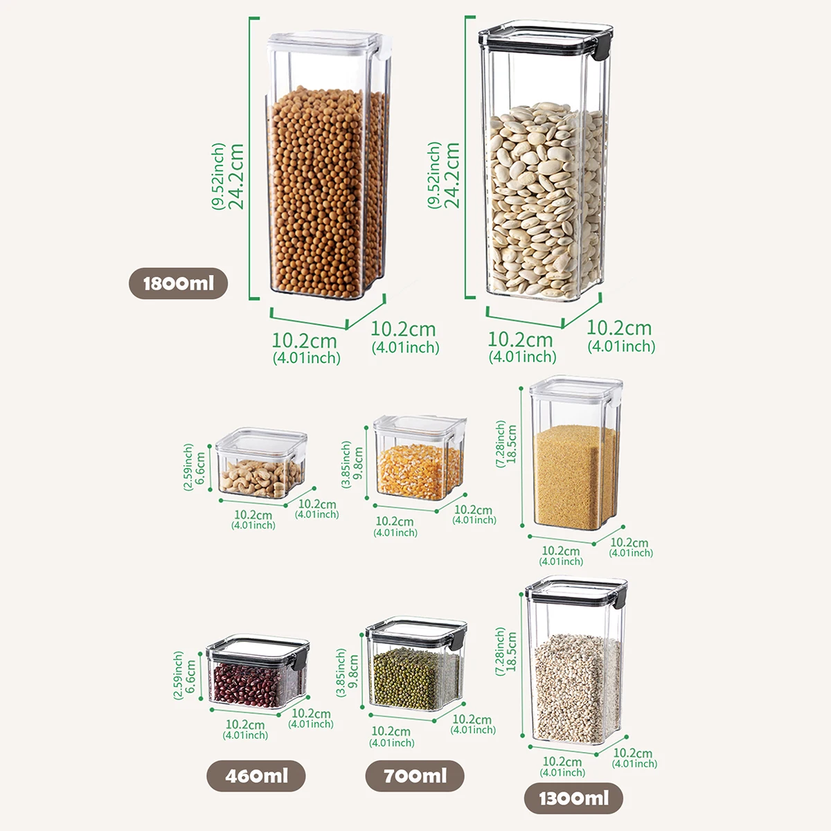 WMMO Прозрачные контейнеры для хранения зерновых Кухонный диспенсер организации