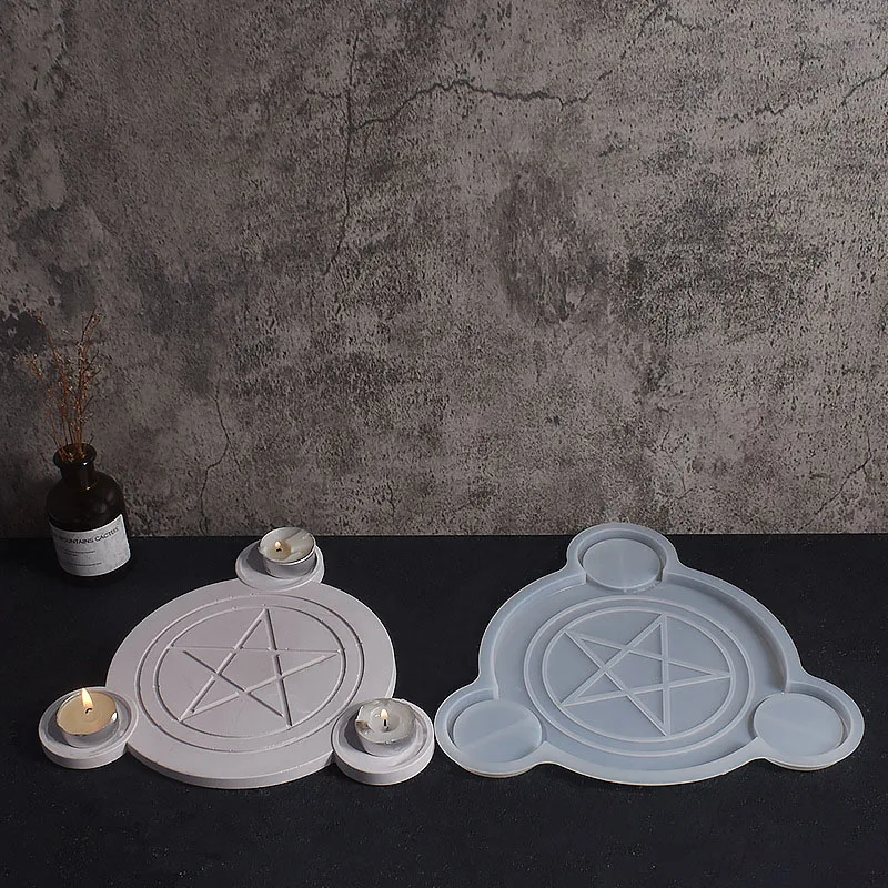 Подсвечник для гадания алтарь силиконовая форма пентаграмма Луна затмение