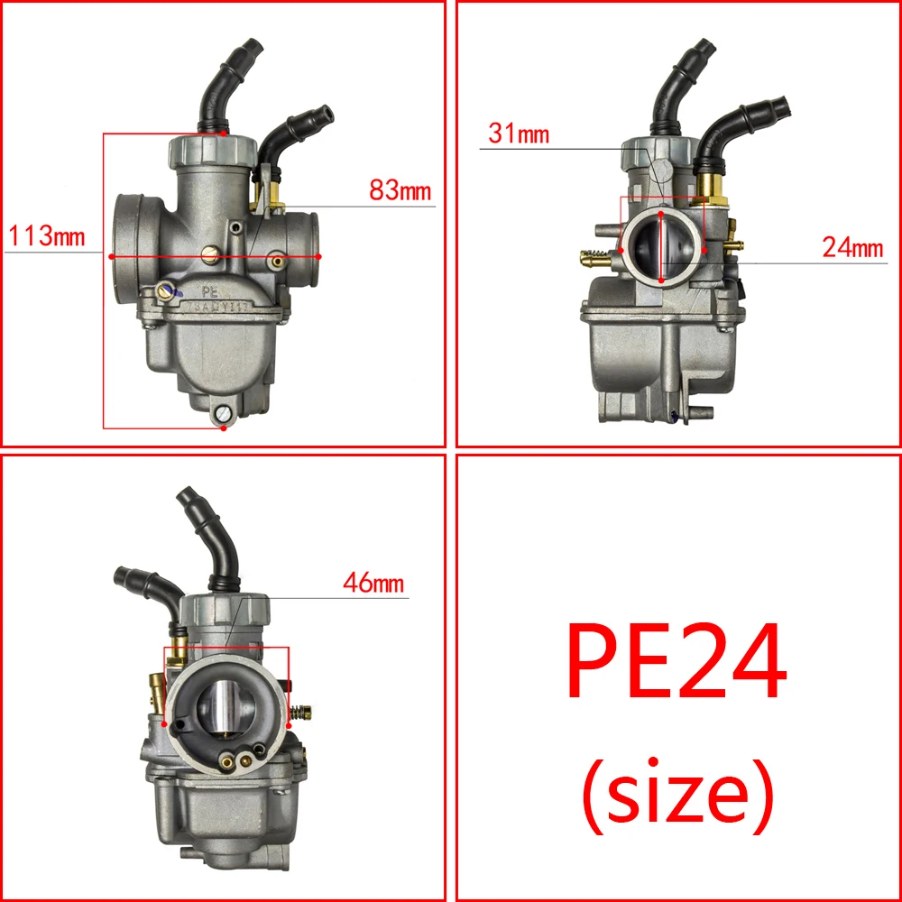 

Карбюратор PE24 DASH 24 мм для HONDA NSR125 KX80 KX100 KX125 NSR 50-125CC 2/4-тактный карбюратор для мотоцикла