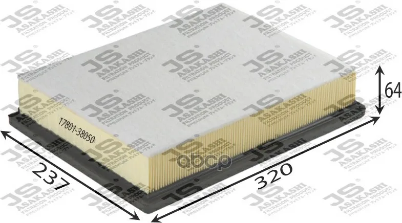 Фильтр Воздушный Toyota Lc Pradodge 1Gr# #150 08-, #J151 09-, Fj Cruiser 1Gr-Fe Gsj15w 10- JS Asakashi арт. A1525