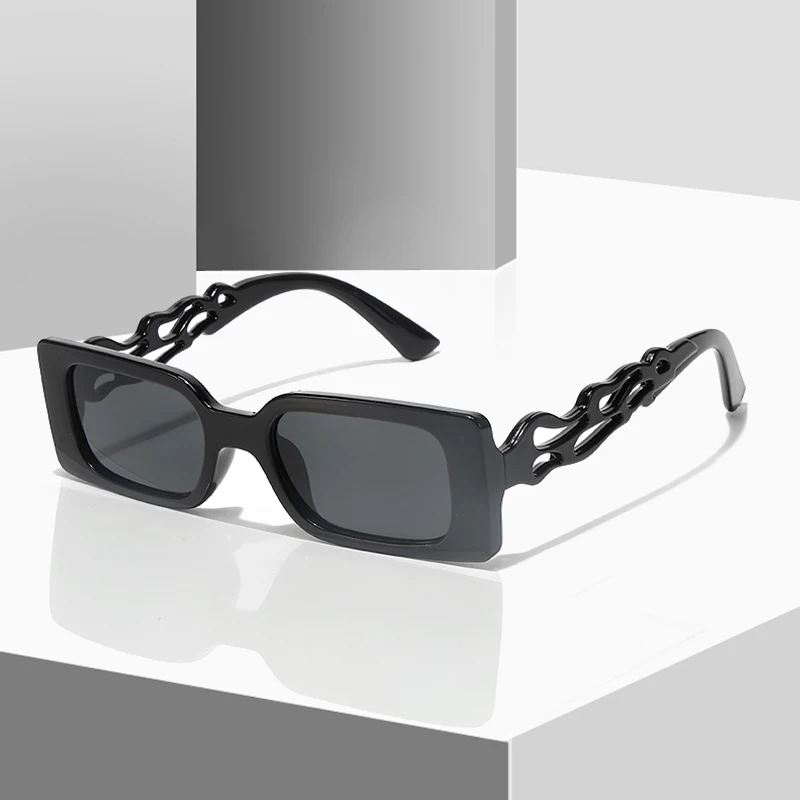 Unique Design Women Sun Glasses UV Protection Shades Eyewear Hollowed Skeleton Fire Shape Sunglasses