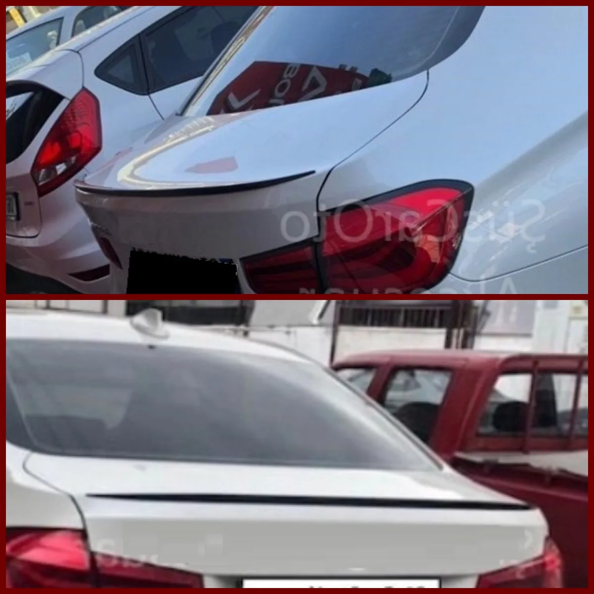 

For BMW 3 Series F30 Car Spoiler Perforated Top Center Wing Trunk Spoiler Top Wing Trunk Decoration Fixed Wind Wing compatible