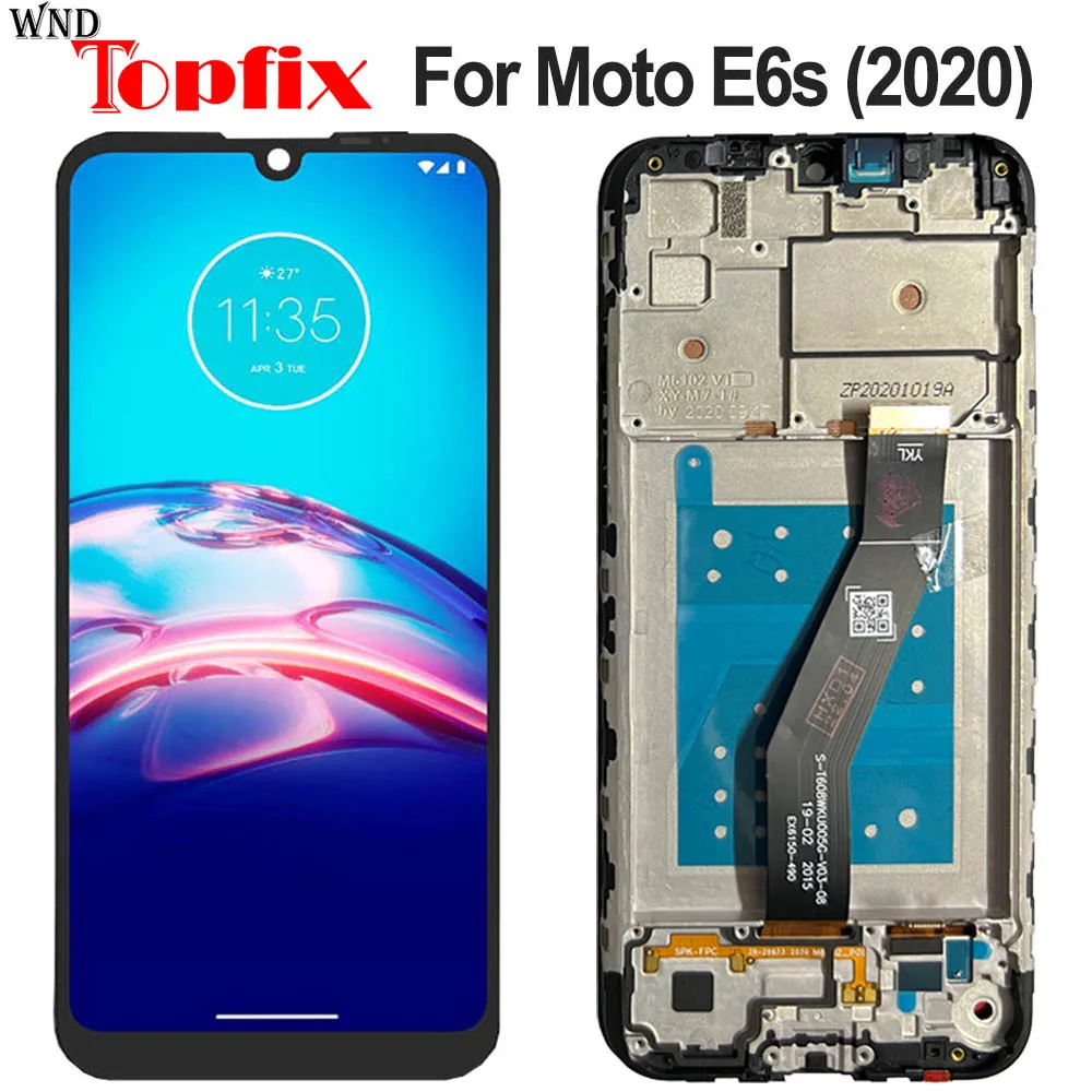 ЖК-дисплей 6,5 дюйма для Motorola Moto E6s 2020, сенсорный экран, дигитайзер в сборе для Moto E6S, XT2053-1 LCD