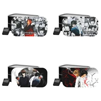anime death note bento lunch box with nylon sealing strap with food compartments and accessories for adults and kids