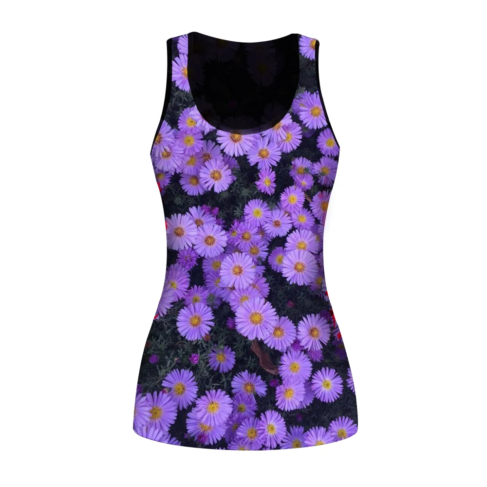 

New Men/Female 3D Print Floral This Painting Casual Tank Top Fashion Streetwear Ladies Loose Sports Tank Top