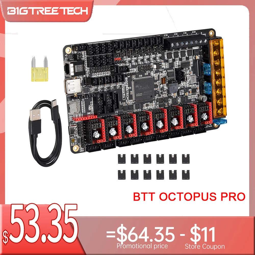 

Плата управления BIGTREETECH BTT OCTOPUS PRO V1.0 для Voron TMC5160 Pro TMC2209 BIQU B1 Ender3 V2, детали для 3D-принтера SKR V1.4