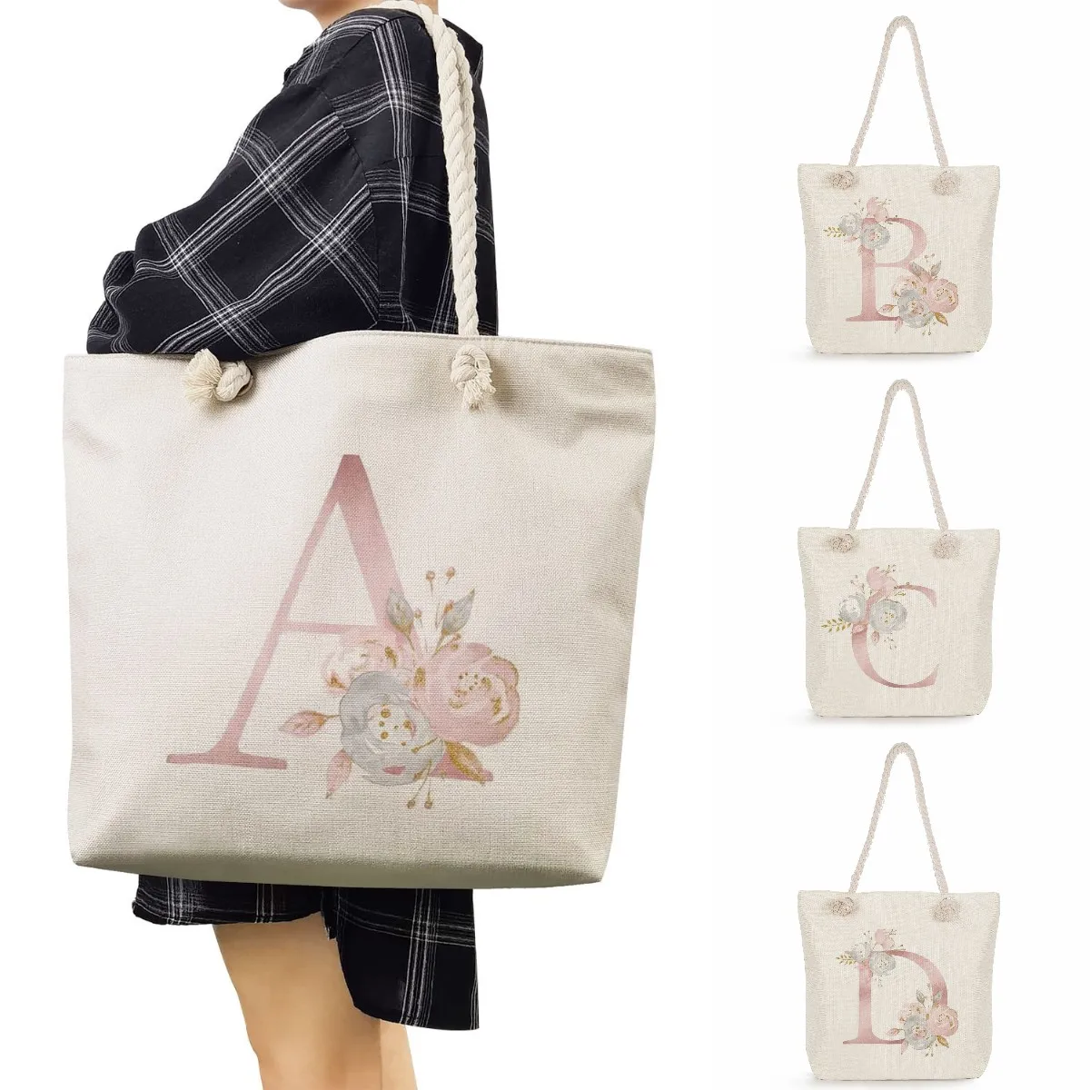 Женская сумка с цветочным принтом 26 букв - купить по выгодной цене |