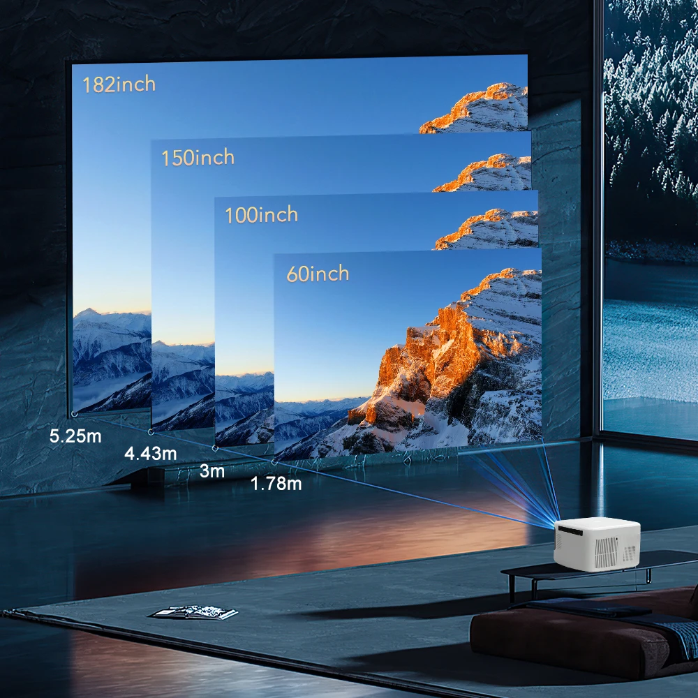 Проектор Everycom T5 с поддержкой 4K светодиодный проектор разрешением 1080P Android 5G Wi-Fi