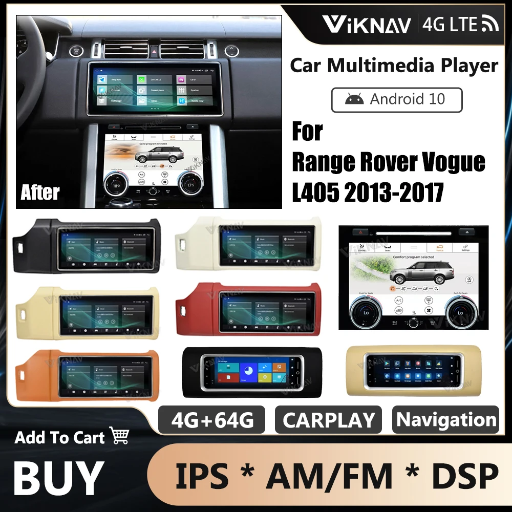 

Android 10 Car Multimedia Player For Range Rover Vogue L405 2013-2017 Auto Radio Video GPS Navigation AC Panel Co-Pilot Screen