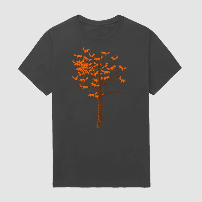

Men's Outdoor Forest Fox Tree Short Sleeve T-Shirt