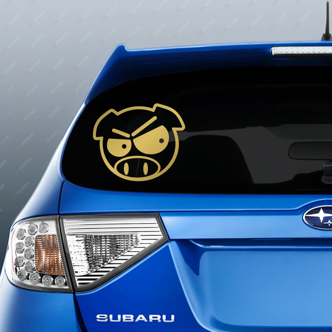 Виниловая наклейка на авто для SUBARU - Свинка СУБАРУ стикер автомобиль свинья