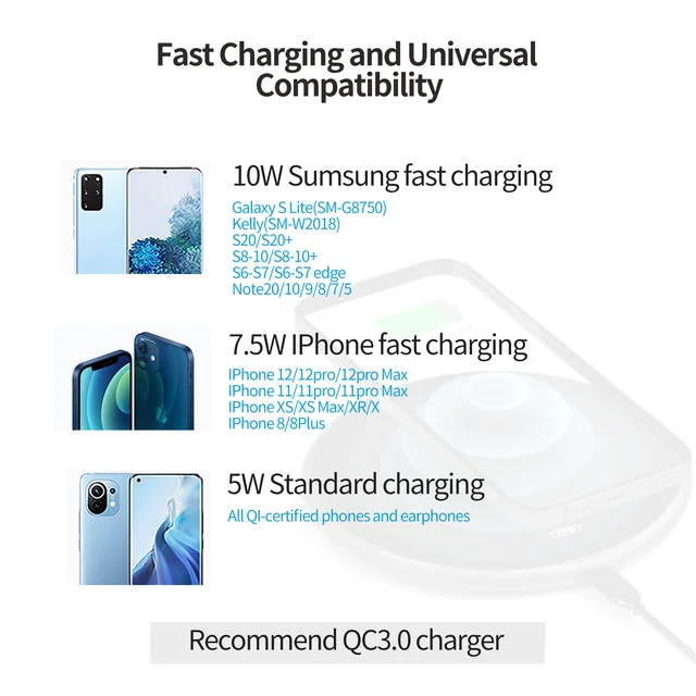 KPON Invisible Wireless Charger Hidden Long Distance Wireless Phone Charger Under Desk QI 10W Furniture Wireless Charging Pad 6