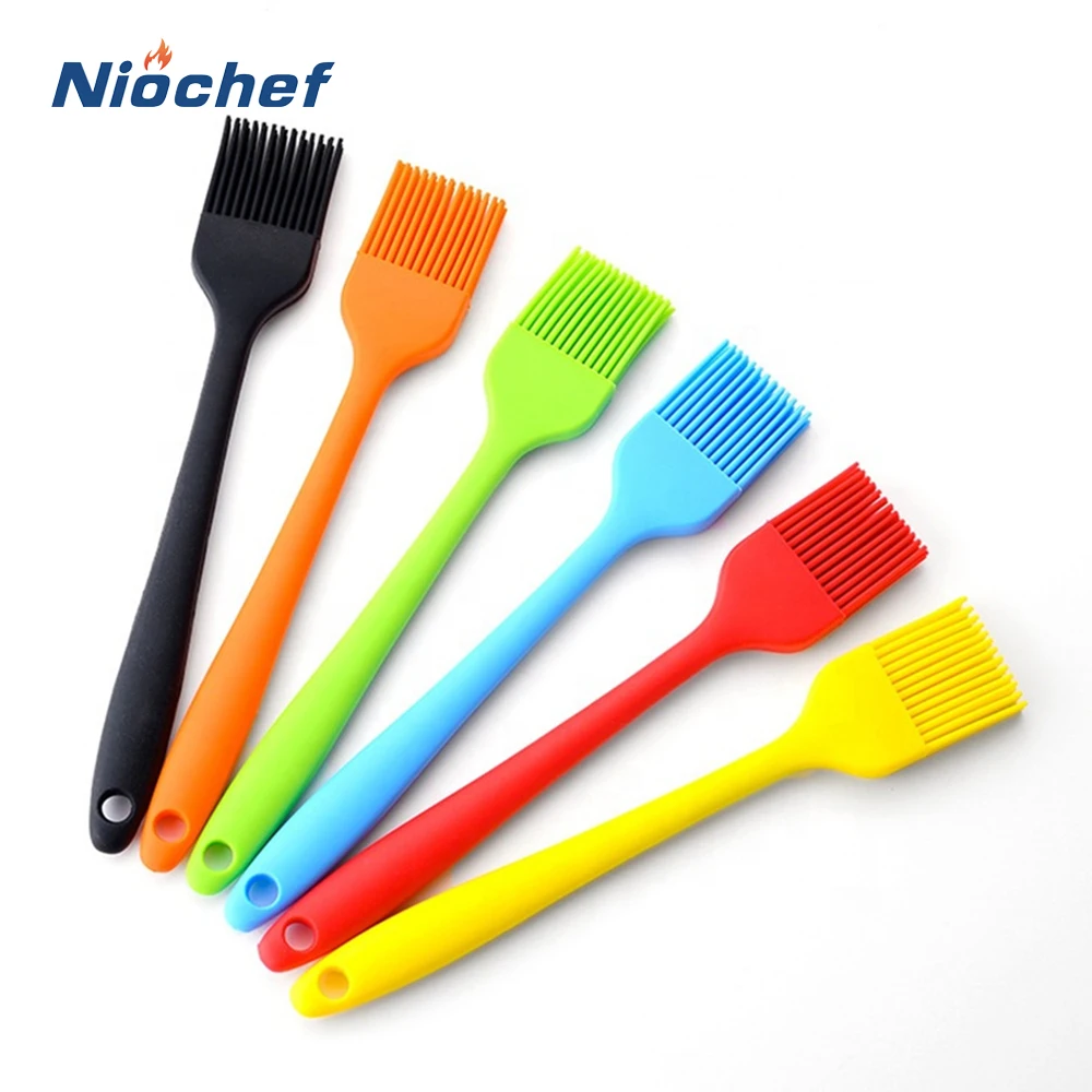 

Silicone BBQ Oil Brush Barbecue Basting Brushes Colorful Baking Brushes Cleaning Brush Kitchen Cooking Barbecue Accessories Tool