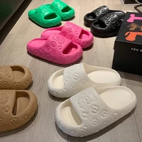 ins style cartoon cute bear eva female slides slippers summer fashion home anti collision thick soled ladies slide slippers