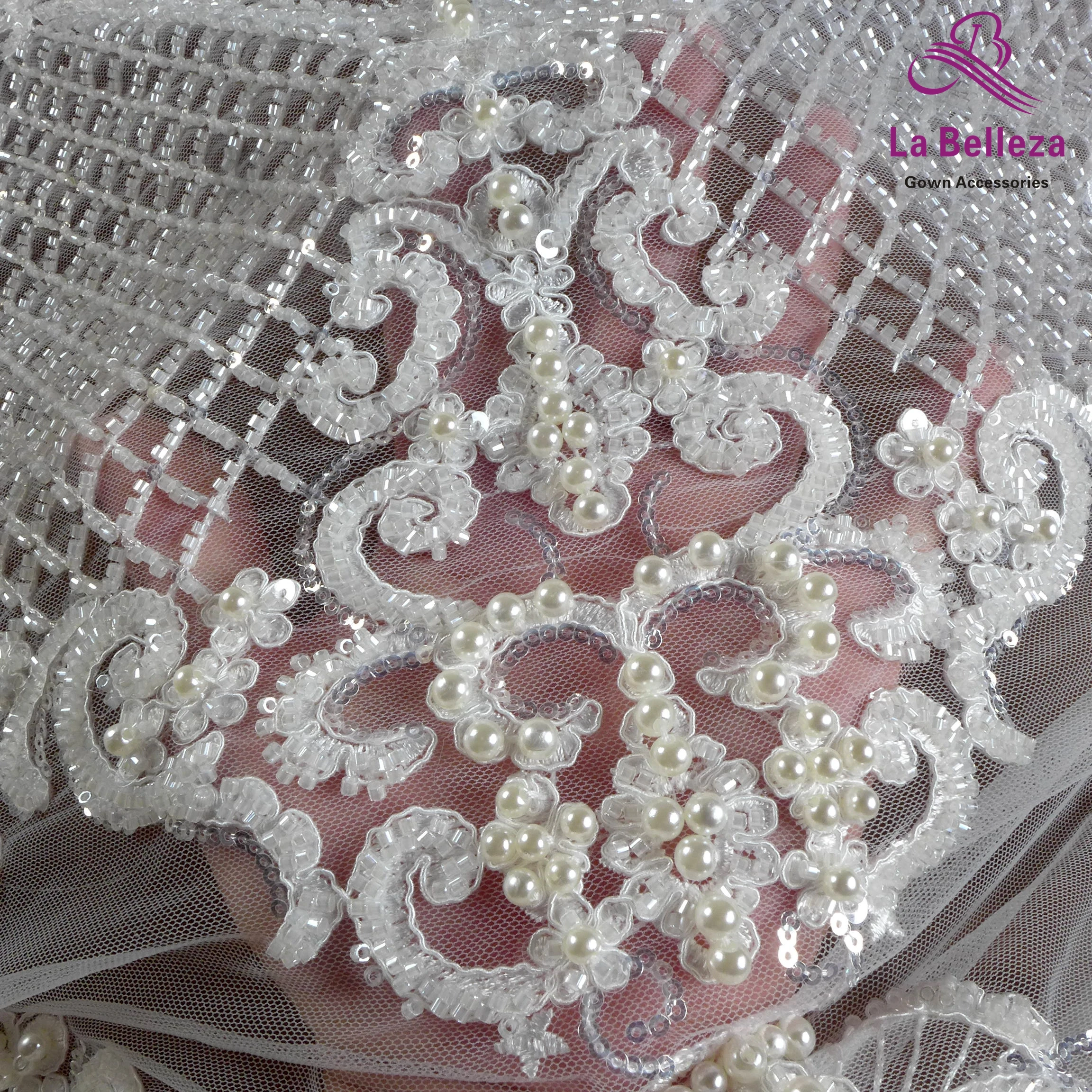 La Belleza beaded lace, handmade Ivory/black/gold lace fabri fashion style heavy beading lace fabric bride beaded fabric 1 yard