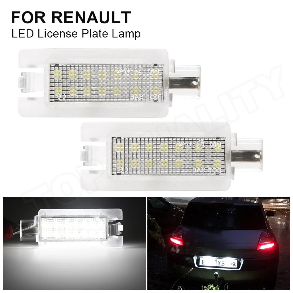 

2PCS LED License Number Plate Light Lamps For Renault Megane Scenic 1996-2003 Megane I 1996-2002 OEM#:7700842700