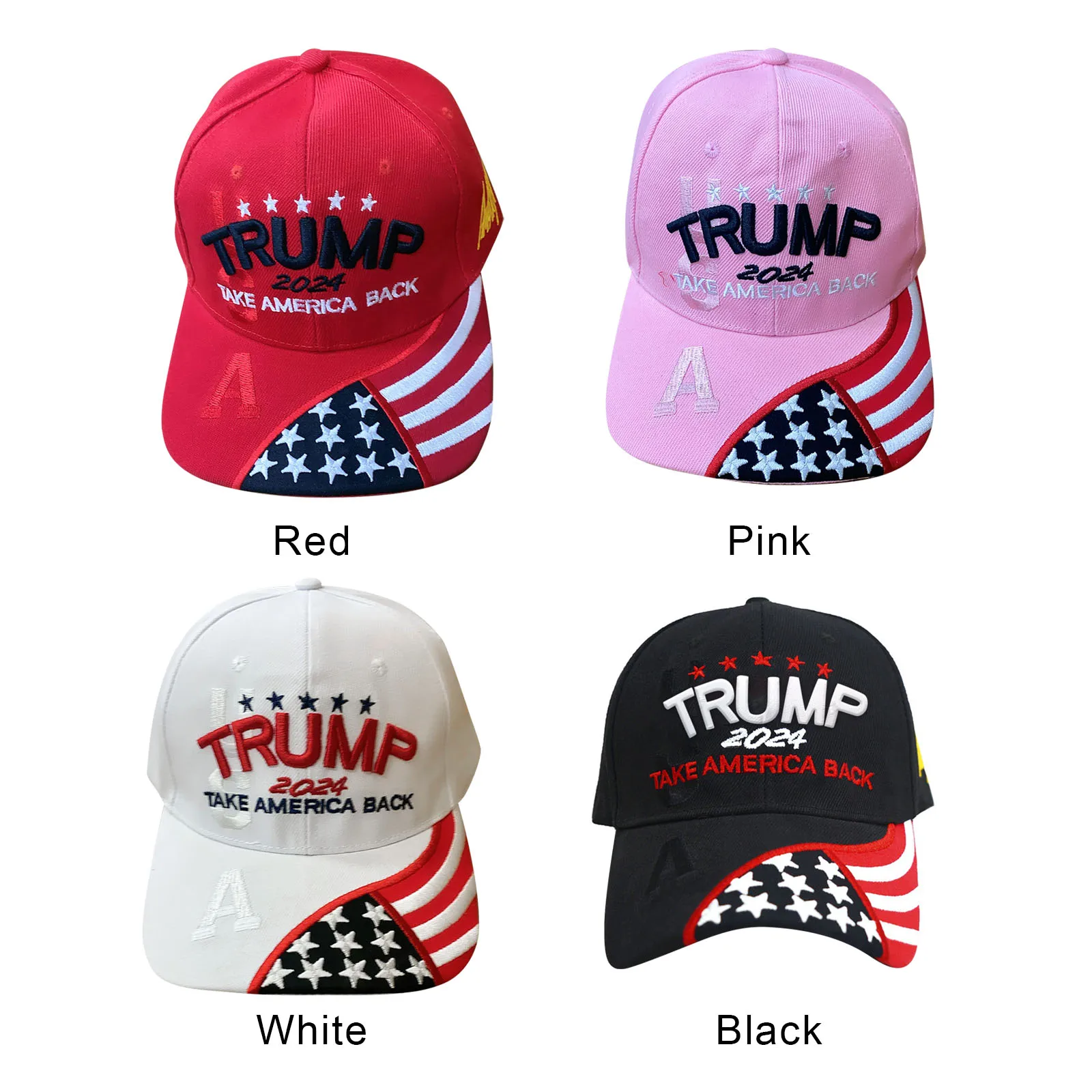 Красная бейсболка Trump 2024 Keep America Great - Унисекс