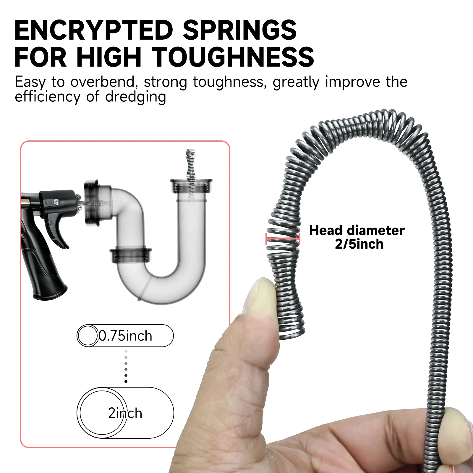 Сливной шнек 33 фута сверхмощный сливной для слива труб
