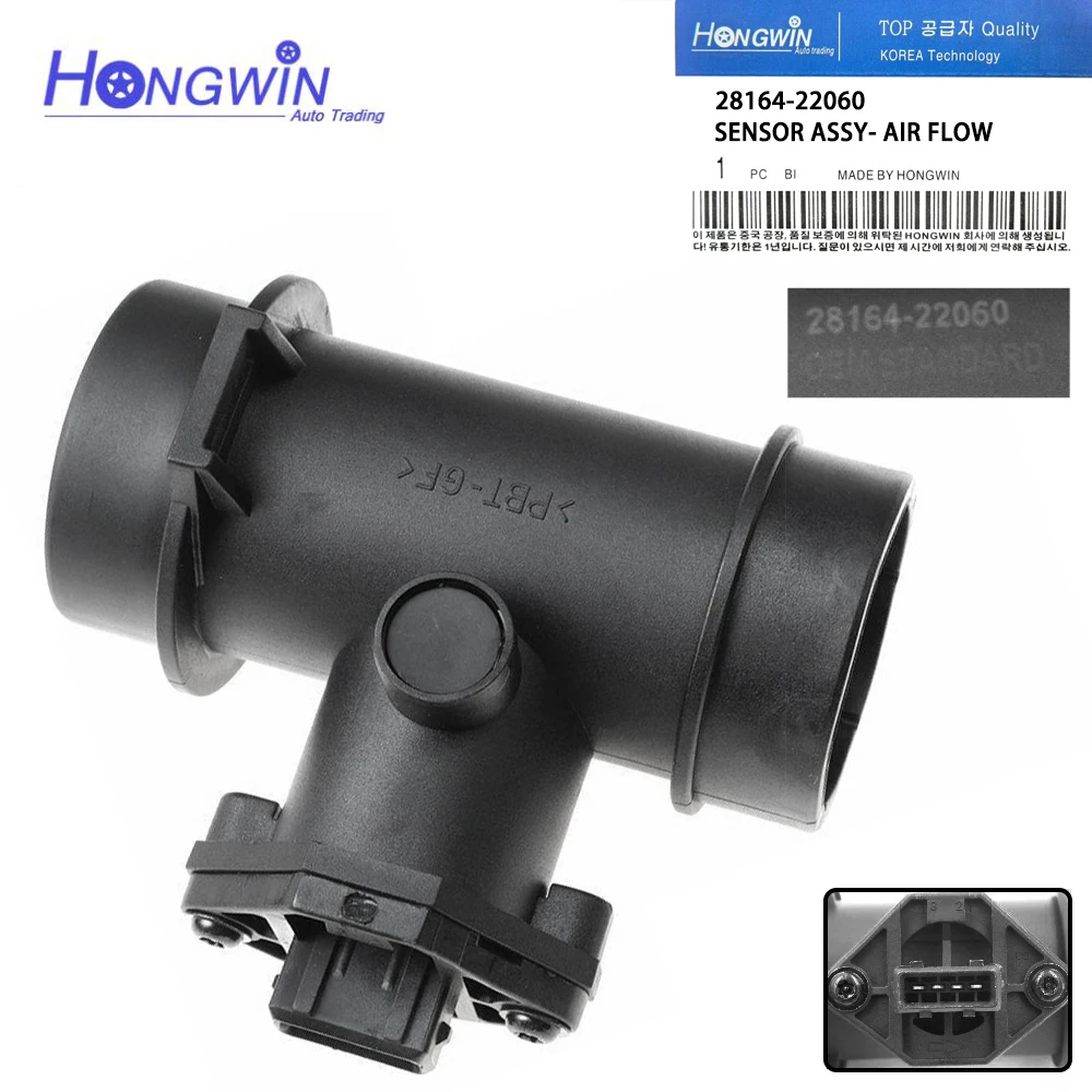 

Genuine No.:28164 22060 MAF Meter Mass Air Flow Sensor Fits Hyundai Accent Scoupe 1.5L 93-99 ALFA ROMEO 0280217102, 28164 22051