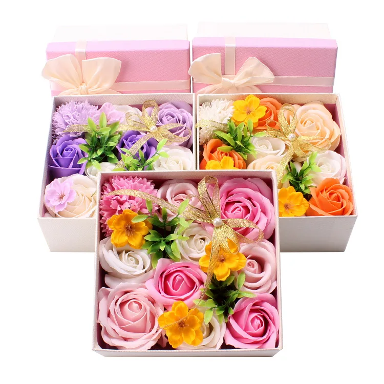 

Rose Scented Flower Soap Set Foaming Soap Perfect Gift