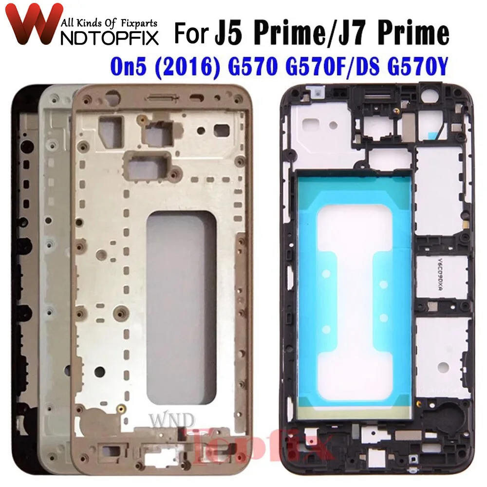

5.0" For Samsung J5 Prime Front Frame G570 On5 2016 Middle Frame For Samsung Galaxy J5 Prime Front Frame chassis Bezel Replace