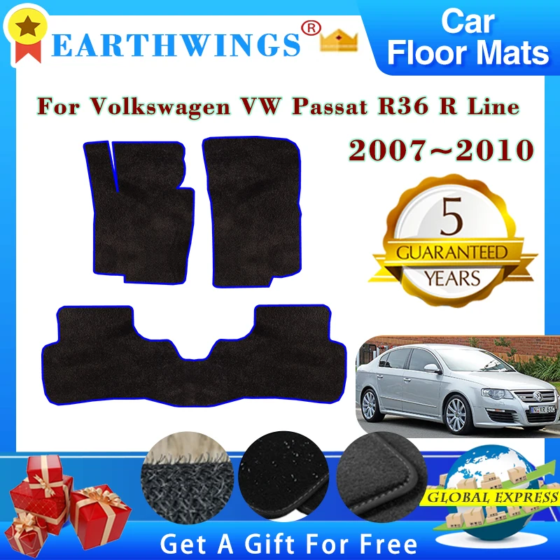 Tappetini auto per Volkswagen VW Passat R36 R Line B6 2007 ~ 2010 tappeti pannello antiscivolo Premium Custom Foot Pads accessori