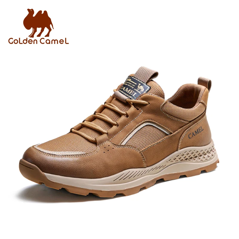 Golden Camel Luxury Men's Shoes Sports Running Shoe Casual Leather Shoes for Men Outdoor Breathable Male Sneakers British Style