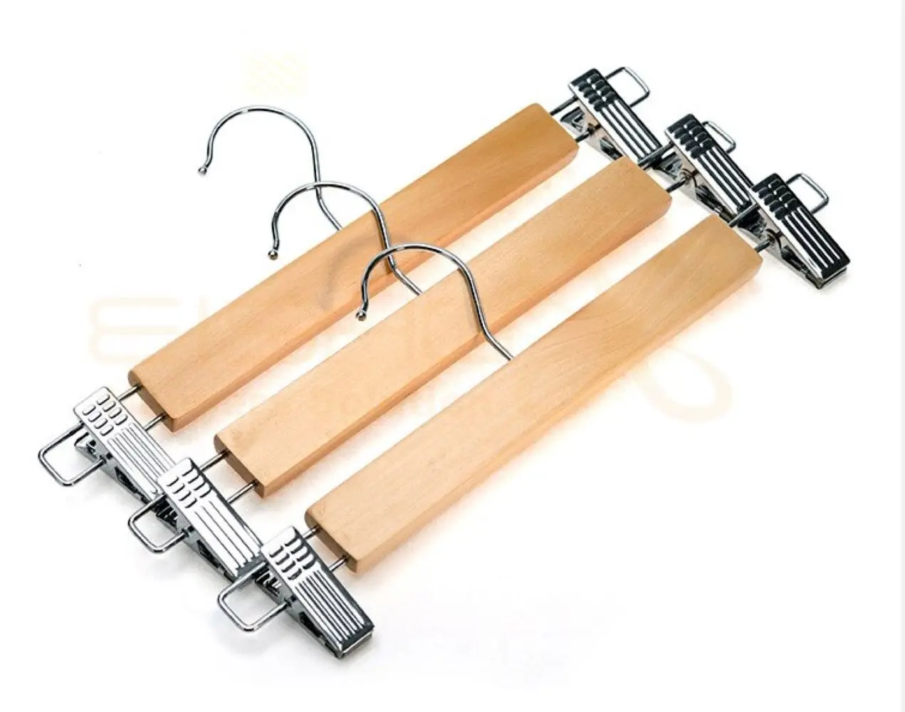 15 шт. высококлассные деревянные зажимы для штанов вешалка подвесные толстые