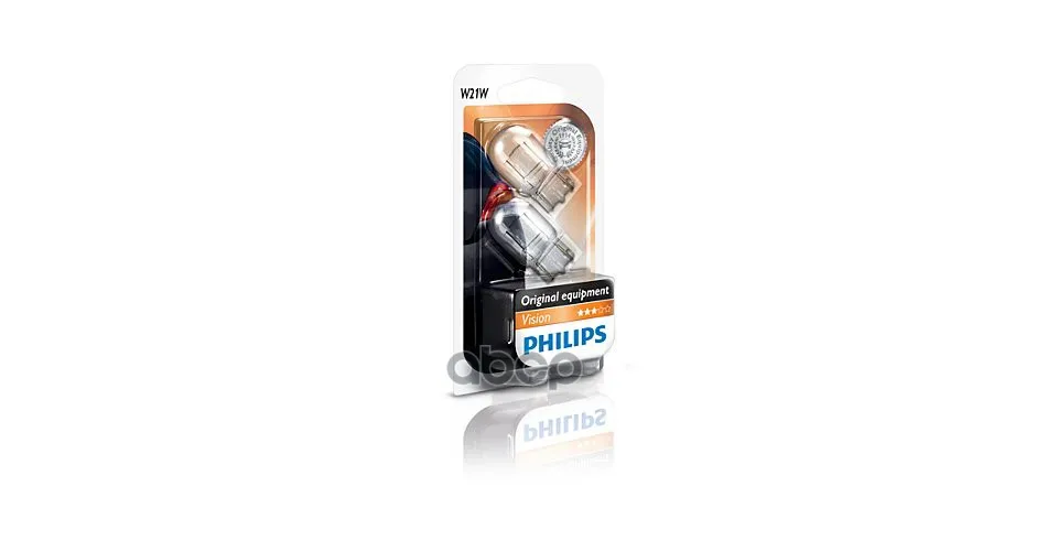 Лампа Автомобильная W21w 12V-21W (W3x16d) (Блистер 2Шт.) (Philips) Philips арт. 12065B2