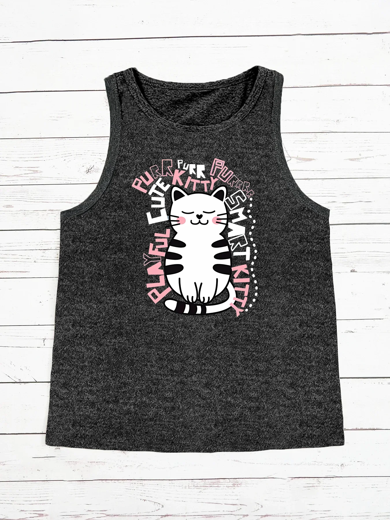 Женская майка с круглым вырезом без рукавов