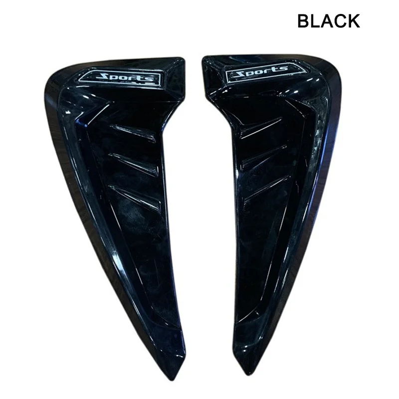 

Универсальные глянцевые черные Углеродные 3D наклейки, спортивный автомобиль, Акула, жабры, крыло, боковое отверстие, вентиляционное отверстие, украшение, внешние аксессуары